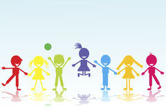 colored smiling kids silhouettes 157435494g